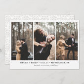 3 Foto Save the Date Card (Voorkant / Achterkant)