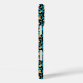 3 Foto Teal En Goud Luipaardprint Case-Mate iPhone Case (Achterkant / Rechts)