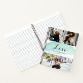 3 Foto Turquoise Waterverf Notitieboek (Binnen)