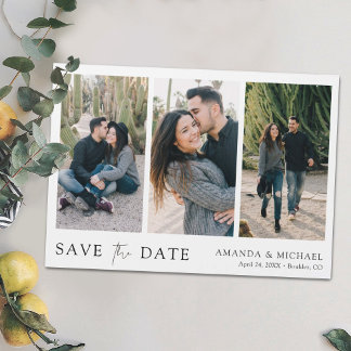 3 Foto Weddenschap Save the Date Magnet