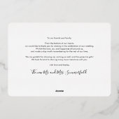 3 Fotobruiloft Hartelijk dank Modern Roos Gold Folie Uitnodiging (Achterkant)