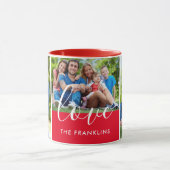 3 Fotocollage gepersonaliseerde familienaam Mok (Midden)