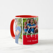 3 Fotocollage gepersonaliseerde familienaam Mok (Voorkant links)