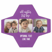 3 Fotocollage met trendy bounce script - paarse Voetbal (Enkel)