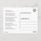 3 Fotocollage - Modern Merry Christmas Briefkaart (Achterkant)