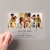 3 Fotohandtekening Script Wedding Save the Date Acryl Uitnodigingen (Insitu (Draagbaar))