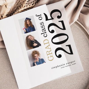 3 foto's 2025 Afstuderen Aankondiging Vellum