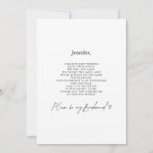 3 Foto's Bridesmaid proposal Kaart Sjabloon (Achterkant)