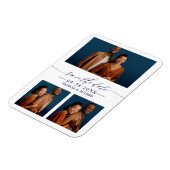 3 Foto's Bruiloft Bewaar de datum Magneet (Linkerzijde)