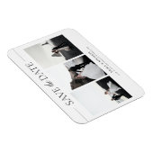 3 Foto's Elegant Classic Wedding Save the Date Magneet (Rechterzijde)