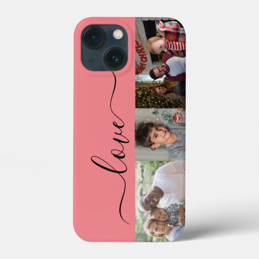 3 foto's en tekst personaliseren Case-Mate iPhone case (Achterkant)