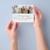 3 Foto's Funeral Sympathie Hartelijk dank Flyer (Hand)