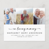 3 Foto's Funeral Sympathie Hartelijk dank Flyer (Voorkant)