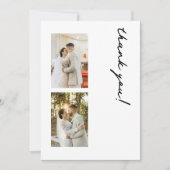3 foto's gepersonaliseerde bruiloft bedankkaart (Voorkant)
