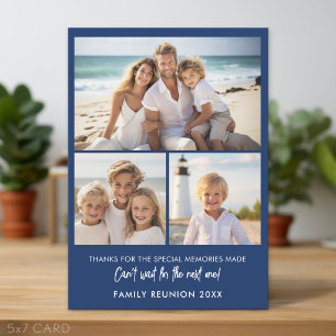 3 foto's - herinneringen aan familiehereniging feestdagenkaart