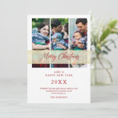 3 Foto's met kersthandgeschreven handschrift voor  Kaart (Staand voorkant)