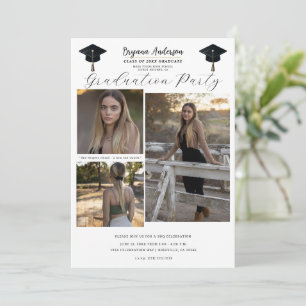 3 Foto's Moderne Minimalistische Afstudeer BBQ Kaart