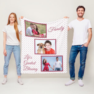 3 Foto's uit de familie van de grootste zintuigen Fleece Deken
