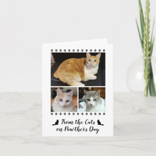 3 Fotoscript van Cat Dad Dog Pet Vaderdag Kaart