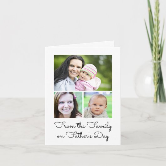 3 Fotoscript van Kinder vaderdag van de familie Kaart (Voorkant)