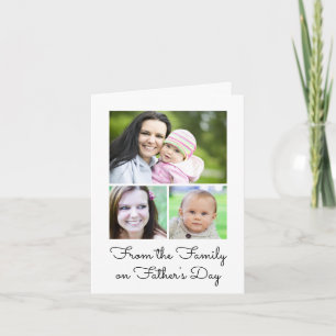 3 Fotoscript van Kinder vaderdag van de familie Kaart