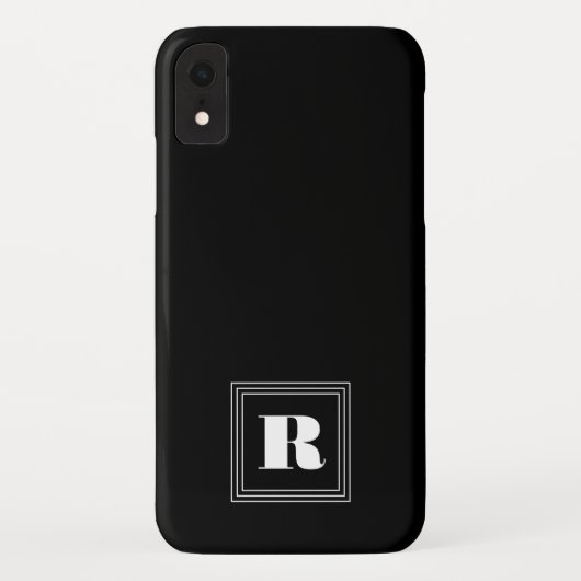 3 Frame Monogram | Zwart & Wit Case-Mate iPhone Case (Achterkant)