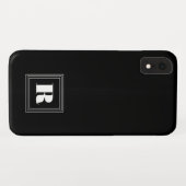 3 Frame Monogram | Zwart & Wit Case-Mate iPhone Case (Achterkant (horizontaal))