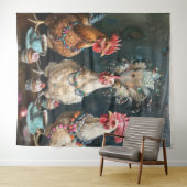 3 Franse Chicks Tea Party Muur Wandkleed (In Situ (horizontaal))