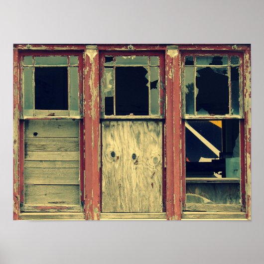 3 Gebroken Windows Poster (Voorkant)