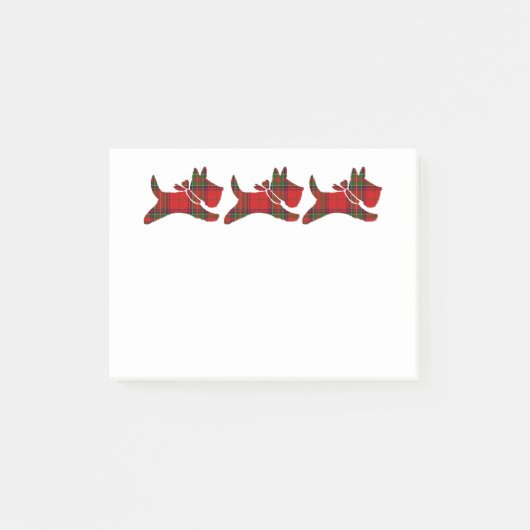 3 Gedekte Scotties personaliseren Post-it® Notes (Voorkant)