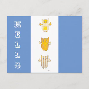 3 Geel Briefkaart vliegt