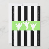 3 Geesten Groen Zwarte Whimsical Halloween Feest Kaart (Achterkant)