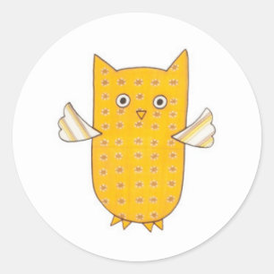 3 Gele eigenaars vliegen in de klassieke rondetjes Ronde Sticker