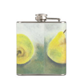 3 Gele en groene peren Heupfles (Achterkant)