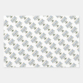 3 Geschenkwikkelbladen - Chanoeka - Menorah Inpakpapier Vel (Voorkant 3)