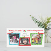 3 gift Photocard Feestdagenkaart (Staand voorkant)