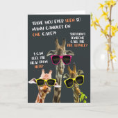 3 Giraffen Kaart (Gele Bloem)