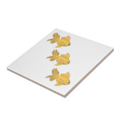 3 Gold Fish Swimming Simple Pattern - herziene ver Tegeltje (Zijkant)