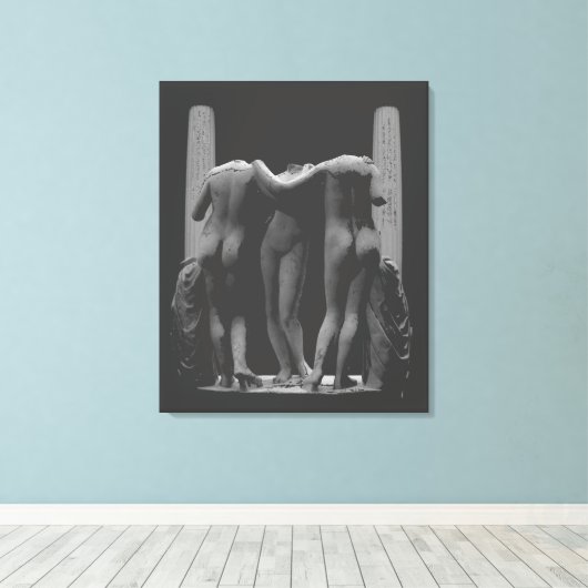 3 Graces Imprimer Art Romain Imprimer Toile Étitré (Insitu (Plancher de Bois))