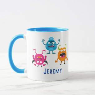 3 Grappige Cartoon Monsters, Child's Name Mok