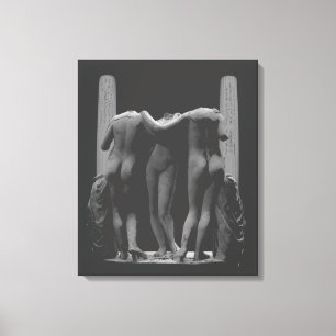 3 Gratiën Print Romeinse Kunstprint op Canvas