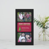 3 Grid Kerstmis/Nieuwjaar Fotokaart Feestdagenkaart (Staand voorkant)