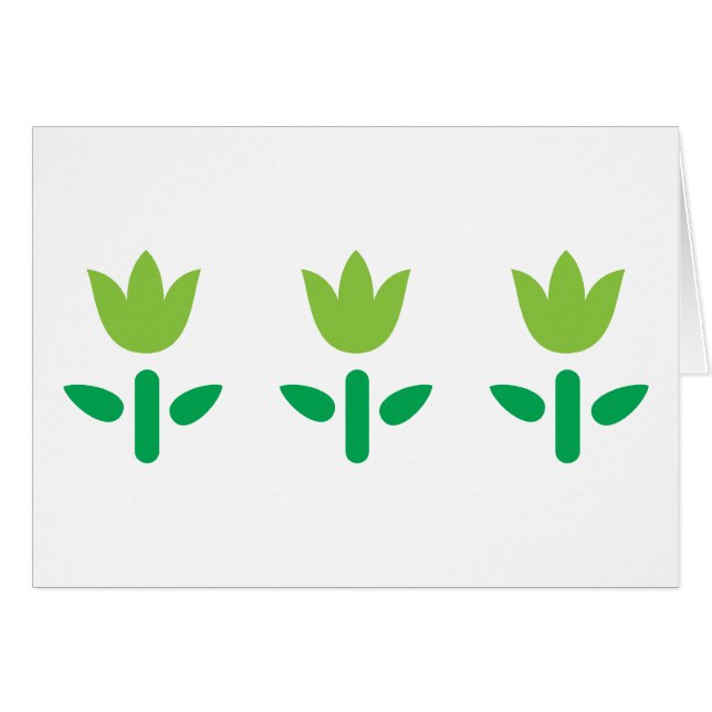 3 Groene bloemen (Voorkant Horizontaal)