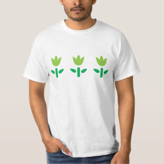 3 Groene bloemen T-shirt