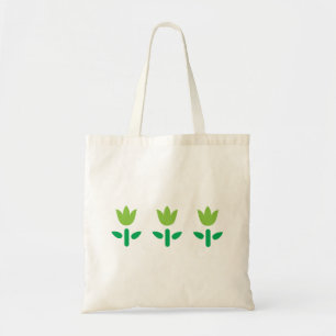 3 Groene bloemen Tote Bag