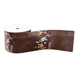 3" Grosgrain lint katoenen tak op donker hout Ste