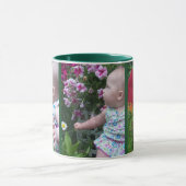 3 grote foto's groene achtergrond eenvoudig te upl mok (Midden)