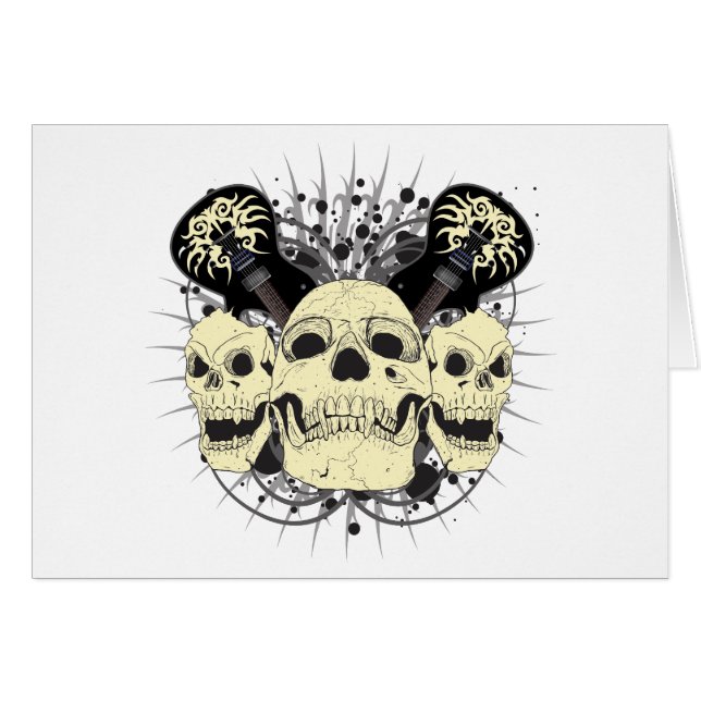 3 guitares de crâne (Devant horizontal)