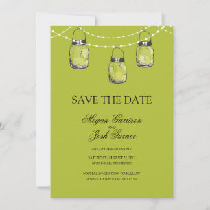 3 Hangen Mason Jars - BEWAAR DE DATUM Save The Date
