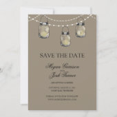 3 Hangen Mason Jars - BEWAAR DE DATUM Save The Date (Voorkant)